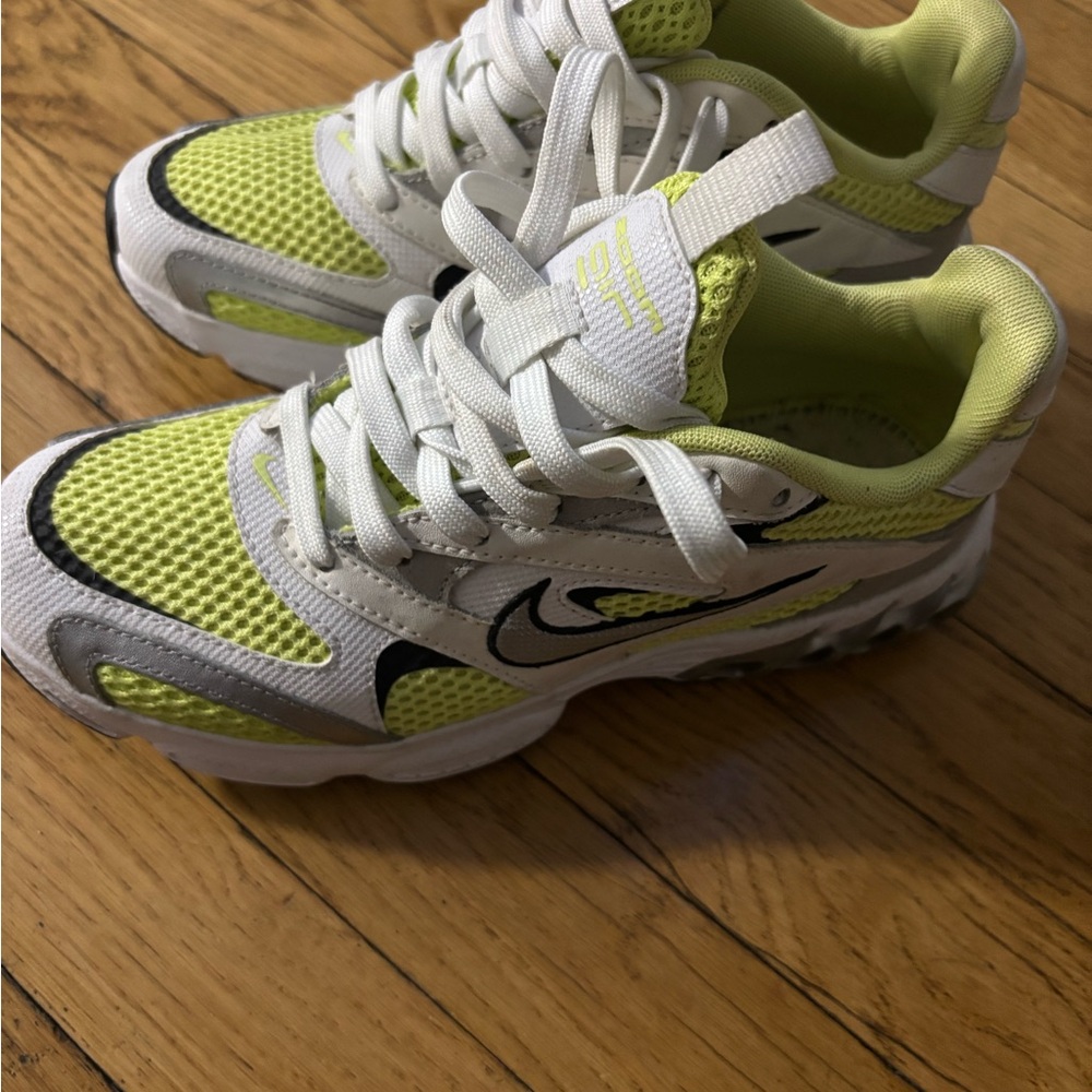 Nike White and Lime Sneakers